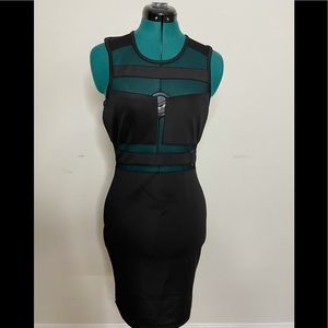 rue21 Black Mesh Dress with Cutouts